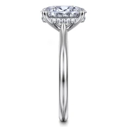 Gabriel & Co. Azucena - Platinum Oval Solitaire Diamond Engagement Ring