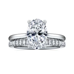 Gabriel & Co. Azucena - Platinum Oval Solitaire Diamond Engagement Ring