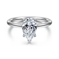 Sale Gabriel & Co. Azucena - Platinum Pear Shape Solitaire Diamond Engagement Ring