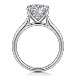 Outlet Gabriel & Co. Azucena - Platinum Round Solitaire Diamond Engagement Ring