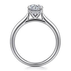 Gabriel & Co. Azucena - Platinum Round Solitaire Diamond Engagement Ring
