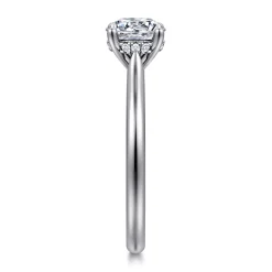 Gabriel & Co. Azucena - Platinum Round Solitaire Diamond Engagement Ring