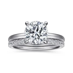 Sale Gabriel & Co. Azura - 14K White Gold Round Solitaire Diamond Engagement Ring