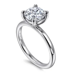 Sale Gabriel & Co. Azura - 14K White Gold Round Solitaire Diamond Engagement Ring