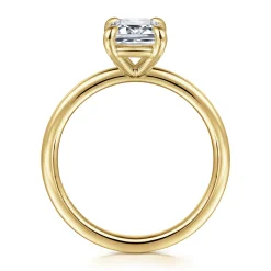 Online Gabriel & Co. Azura - 14K Yellow Gold Emerald Cut Solitaire Diamond Engagement Ring