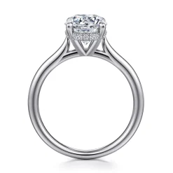 Sale Gabriel & Co. Badia - 14K White Gold Oval Solitaire Diamond Engagement Ring