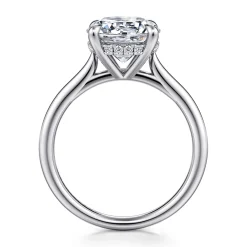 Discount Gabriel & Co. Badia - 14K White Gold Round Solitaire Diamond Engagement Ring
