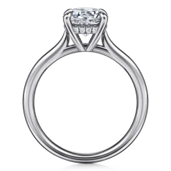 Best Gabriel & Co. Badia - 14K White Gold Round Solitaire Diamond Engagement Ring