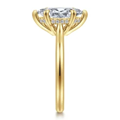Hot Gabriel & Co. Badia - 14K Yellow Gold Marquise Shape Solitaire Diamond Engagement Ring