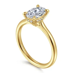 Online Gabriel & Co. Badia - 14K Yellow Gold Oval Solitaire Diamond Engagement Ring