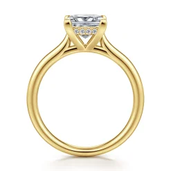 Online Gabriel & Co. Badia - 14K Yellow Gold Princess Cut Solitaire Diamond Engagement Ring