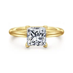 Online Gabriel & Co. Badia - 14K Yellow Gold Princess Cut Solitaire Diamond Engagement Ring