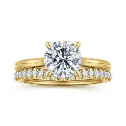 Gabriel & Co. Badia - 14K Yellow Gold Round Solitaire Diamond Engagement Ring