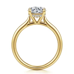 Gabriel & Co. Badia - 14K Yellow Gold Round Solitaire Diamond Engagement Ring