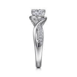 Gabriel & Co. Bailey - 14K White Gold Cushion Cut Diamond Engagement Ring