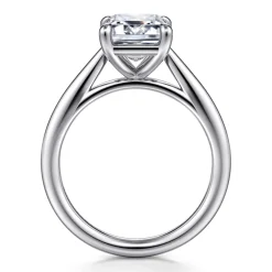 Outlet Gabriel & Co. Bambi - 14K White Gold Emerald Cut Solitaire Diamond Engagement Ring