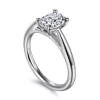 Best Gabriel & Co. Bambi - 14K White Gold Oval Solitaire Diamond Engagement Ring