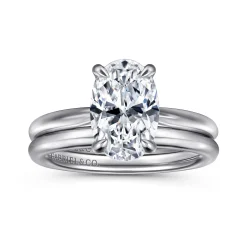 Online Gabriel & Co. Bambi - 14K White Gold Oval Solitaire Diamond Engagement Ring
