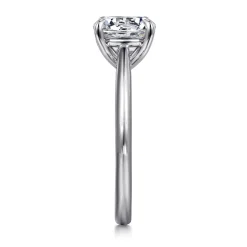 New Gabriel & Co. Bambi - 14K White Gold Round Solitaire Diamond Engagement Ring