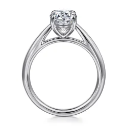 New Gabriel & Co. Bambi - 14K White Gold Round Solitaire Diamond Engagement Ring