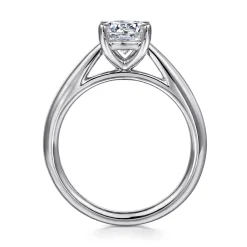 Gabriel & Co. Bambi - 14K White Gold Round Solitaire Diamond Engagement Ring
