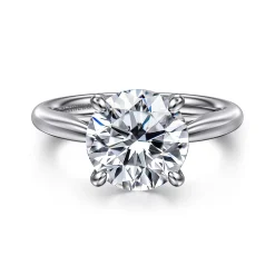 Sale Gabriel & Co. Bambi - 14K White Gold Round Solitaire Diamond Engagement Ring