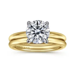 Online Gabriel & Co. Bambi - 14K White-Yellow Gold Round Solitaire Diamond Engagement Ring