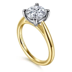 Online Gabriel & Co. Bambi - 14K White-Yellow Gold Round Solitaire Diamond Engagement Ring