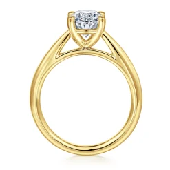 Best Gabriel & Co. Bambi - 14K Yellow Gold Oval Solitaire Diamond Engagement Ring