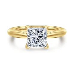 Gabriel & Co. Bambi - 14K Yellow Gold Princess Cut Solitaire Diamond Engagement Ring