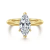 Discount Gabriel & Co. Bambi - 14K Yellow Gold 6 Prong Marquise Shape Solitaire Diamond Engagement Ring