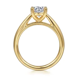 Clearance Gabriel & Co. Bambi - 14K Yellow Gold Round Solitaire Diamond Engagement Ring