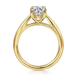 Clearance Gabriel & Co. Bambi - 14K Yellow Gold Round Solitaire Diamond Engagement Ring