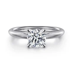 Sale Gabriel & Co. Bambi - Platinum Round Solitaire Diamond Engagement Ring