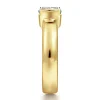 New Gabriel & Co. Bara - 14K Yellow Gold Half Bezel East West Cushion Cut Diamond Engagement Ring