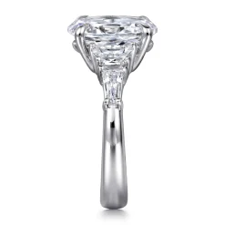 Sale Gabriel & Co. Barbara - 14K White Gold Five Stone Oval Cut Diamond Engagement Ring