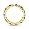 Sale Gabriel & Co. Bari - 14K Yellow Gold French Pave Sapphire and Diamond Eternity Band - 0.95 ct