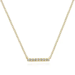 Online Gabriel & Co. Bar Necklace 14K Yellow Gold Diamond 0.06ct