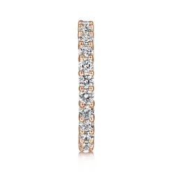 Online Gabriel & Co. Basque - 14K Rose Gold Shared Prong Diamond Eternity Band - 1.3 ct