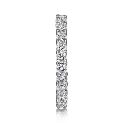 Online Gabriel & Co. Basque - 14K White Gold Shared Prong Diamond Eternity Band - 1.3 ct