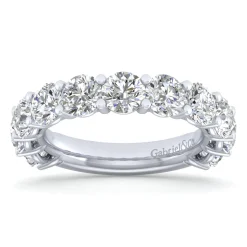 Online Gabriel & Co. Basque - 14K White Gold Shared Prong Diamond Anniversary Band - 3.5 ct