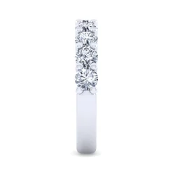 Discount Gabriel & Co. Basque - 14K White Gold 9 Stone Shared Prong Diamond Anniversary Band - 1.75 ct