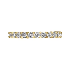 Sale Gabriel & Co. Basque - 14K Yellow Gold Shared Prong Diamond Eternity Band - 1.3 ct