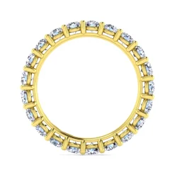 Clearance Gabriel & Co. Basque - 14K Yellow Gold Shared Prong Diamond Eternity Band - 2 ct