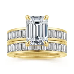 New Gabriel & Co. Bassia - 14K Yellow Gold Emerald Cut Diamond Engagement Ring