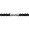 Outlet Gabriel & Co. Beaded Bracelet 925 Sterling Silver Matte Onyx and Silver Bead 6mm