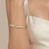 Discount Gabriel & Co. Beaded Closed Bangle Bracelet 14K Yellow Gold Diamond 0.35ct Bujukan