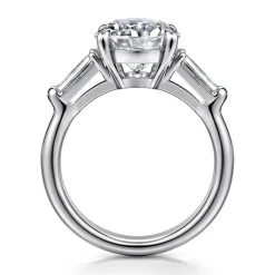 Hot Gabriel & Co. Belma - 14K White Gold Round Diamond Channel Set Engagement Ring