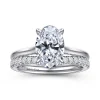 New Gabriel & Co. Bena - 14K White Gold Oval Solitaire Diamond Engagement Ring