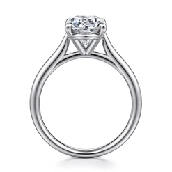 Discount Gabriel & Co. Bena - 14K White Gold Oval Solitaire Diamond Engagement Ring